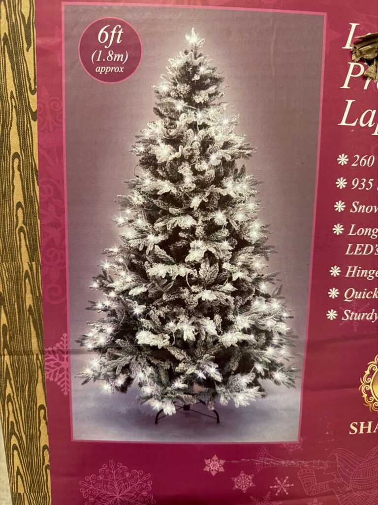 Best 6FT Flocked Pre-Lit Christmas Tree